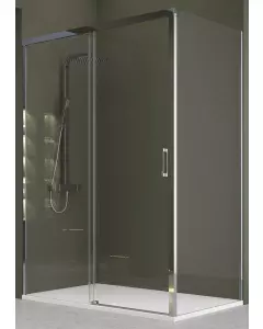 Paroi de douche avec porte coulissante Chromé, Série Q