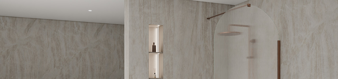 Paroi de douche verre cannelé