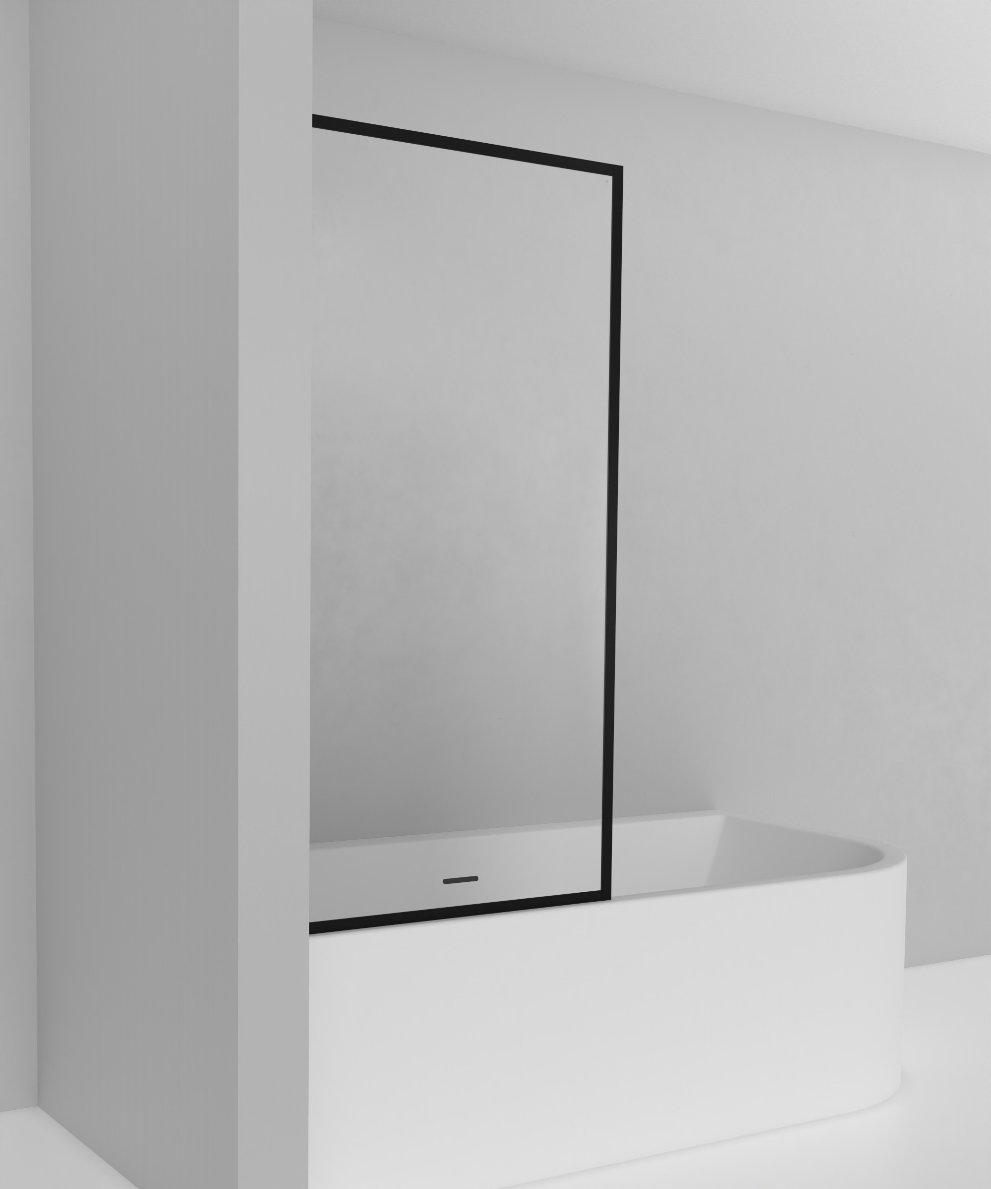 Pare-baignoire noir fixe 80 cm Guadra