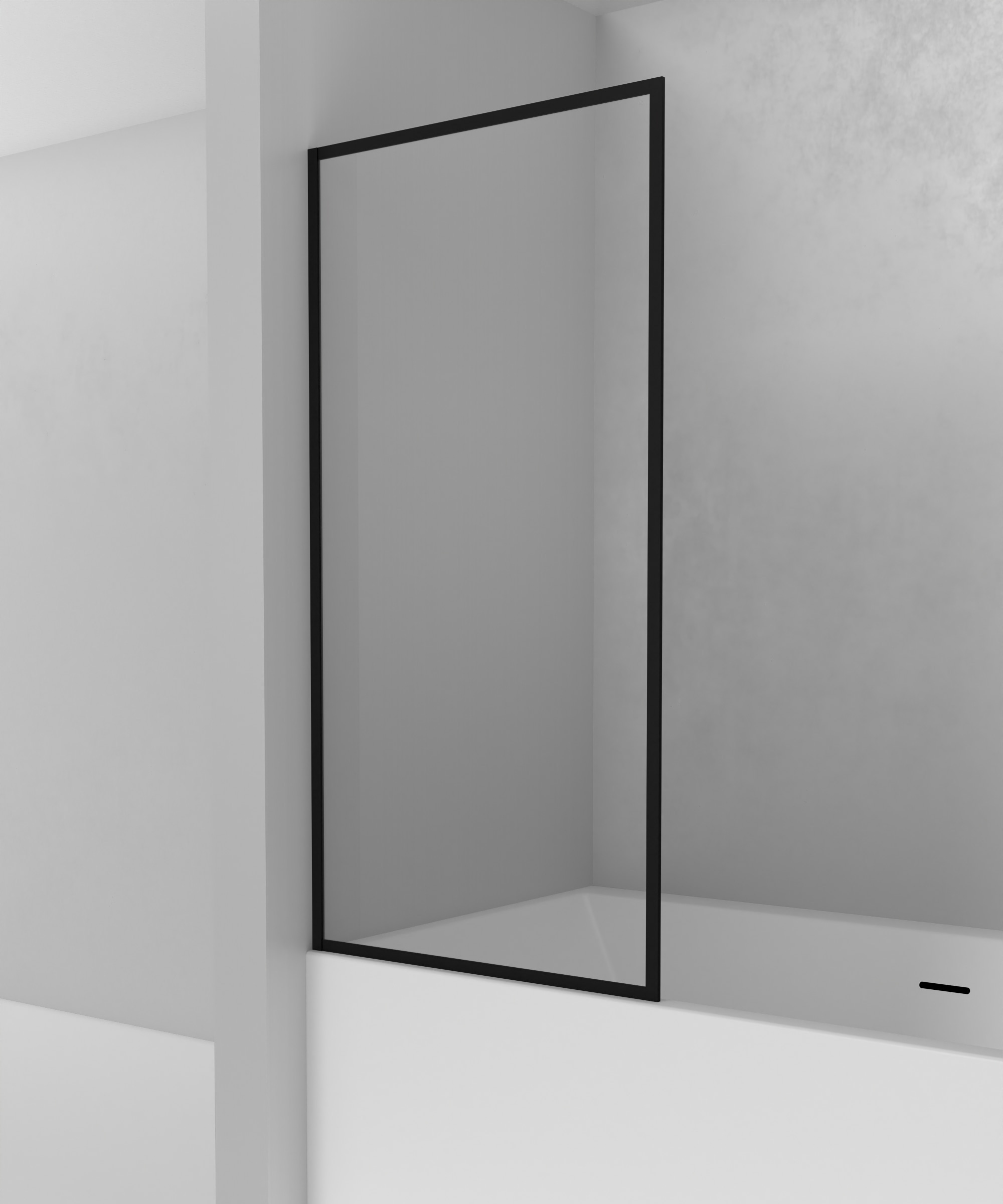 Pare-baignoire noir fixe 70 cm Guadra