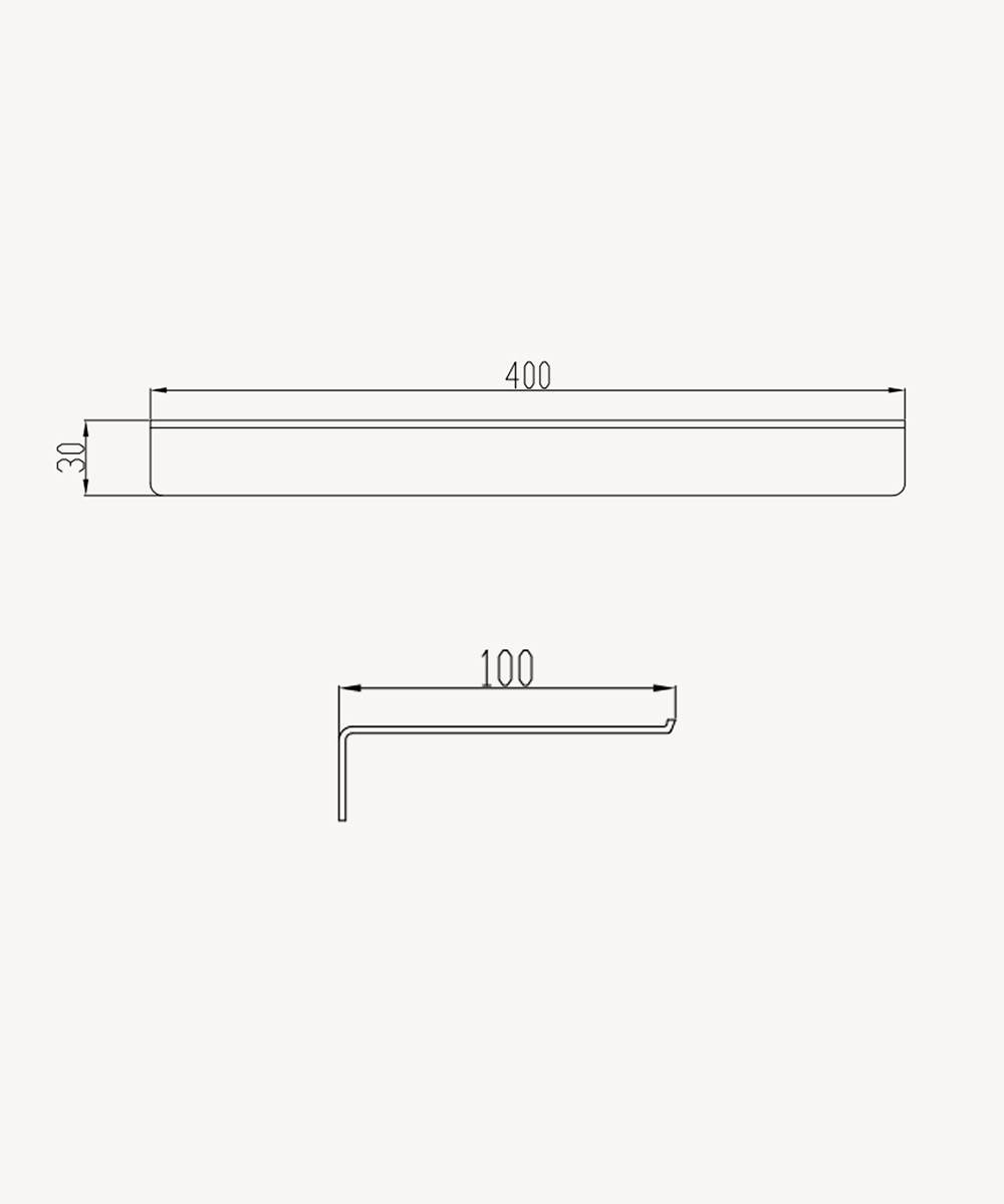Etagère murale inox en 40 cm - Or rose brossé