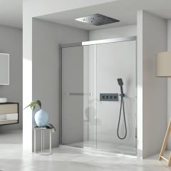 Composition de douche thermostatique encastré plafond à LED