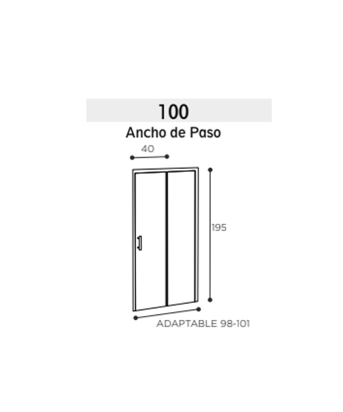Paroi de douche fixe et porte coulissante Chromé, Série Q