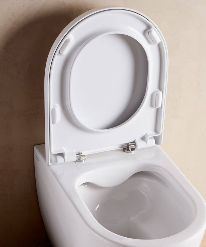 WC sur pied avec abattant inclus Blanc brillant - Arc