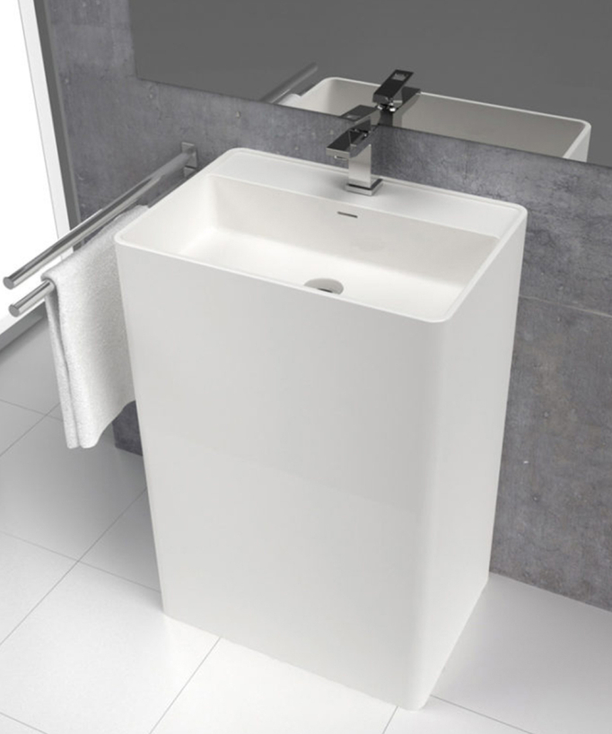 Lavabo colonne moderne Cabanes - Blanc