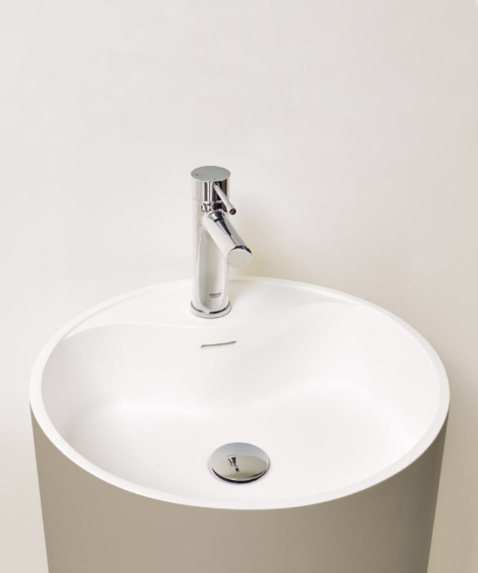 Vasque colonne moderne Vistabella - Blanc Ø45 cm