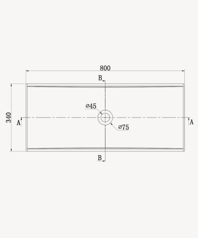 Vasque rectangulaire à poser en solid surface Blanc mat - Gamboma