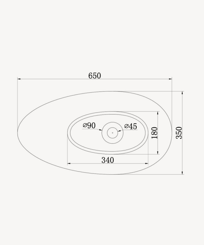 Vasque ovale à poser en solid surface Blanc mat - Kananga