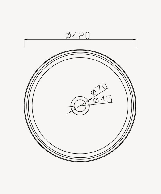 Vasque ronde à poser en solid surface Blanc mat - Uvira