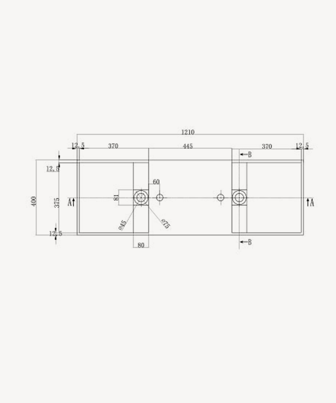 Lavabo rectangulaire suspendu en résine minérale  Blanc mat - Katango