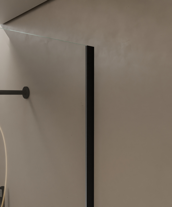Lixa - Paroi de douche fixe noir