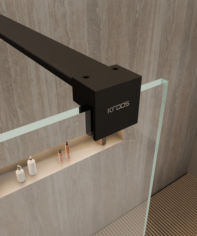 Lixa - Paroi de douche fixe noir