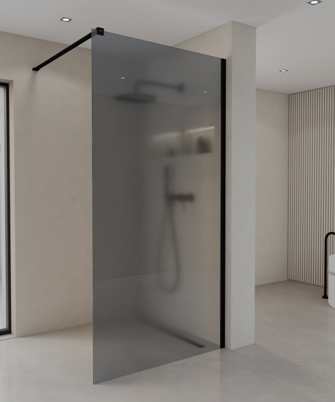 Seia - Paroi de douche noir fumé 