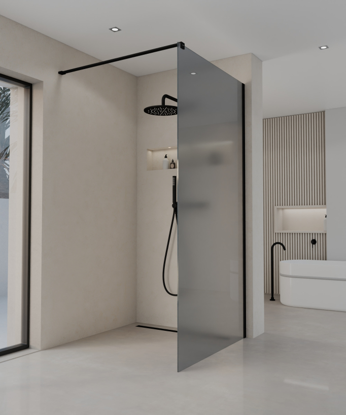 Seia - Paroi de douche noir fumé 