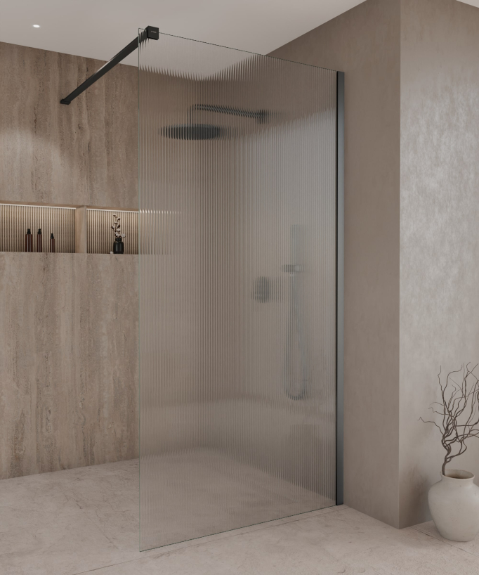 Vizela - Paroi de douche fixe gunmetal