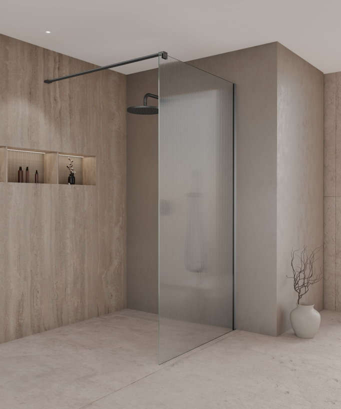 Vizela - Paroi de douche fixe gunmetal