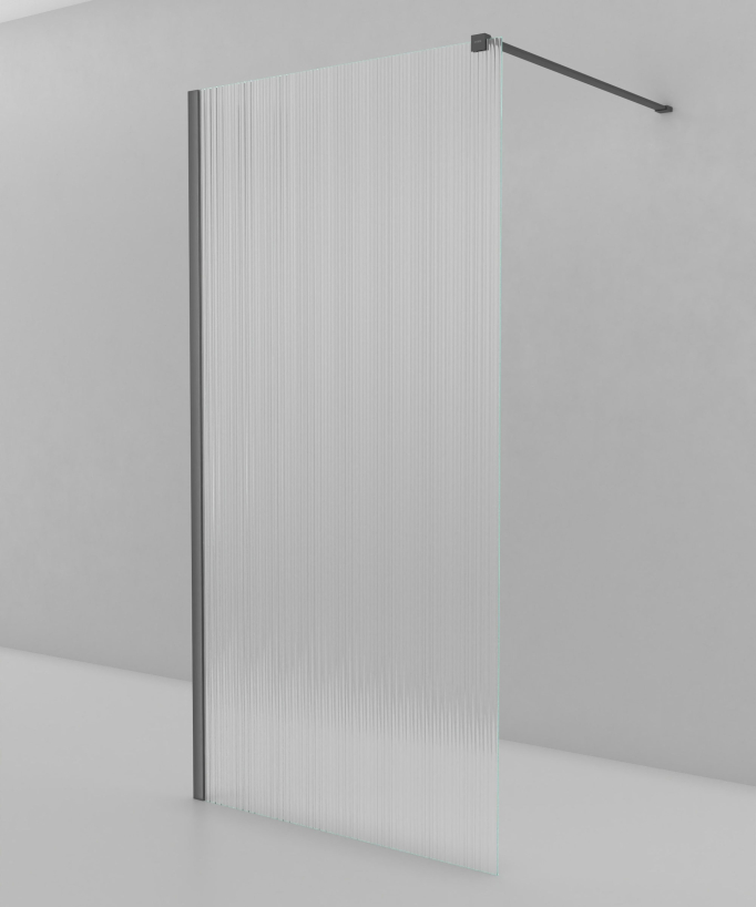 Vizela - Paroi de douche fixe gunmetal