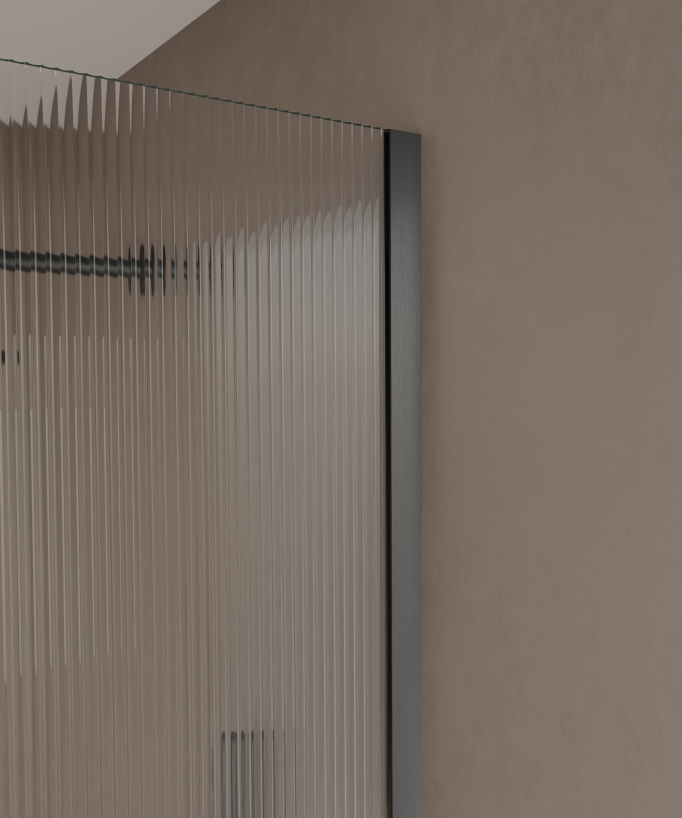 Vizela - Paroi de douche fixe gunmetal