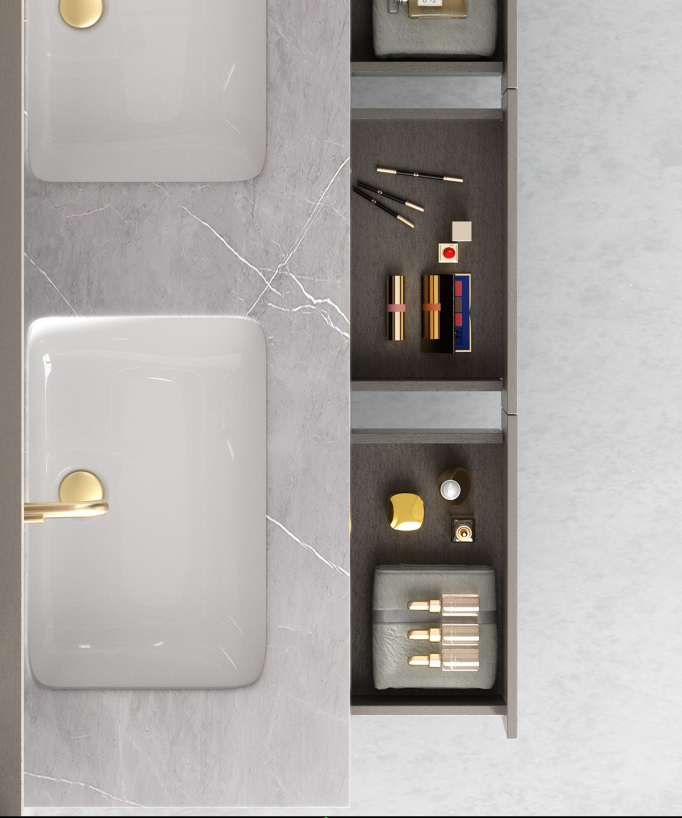 Meuble de salle de bain Gris Madras