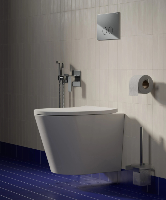 Tampa -  Cuvette de wc murale avec abattant frein de chute Blanc brillant