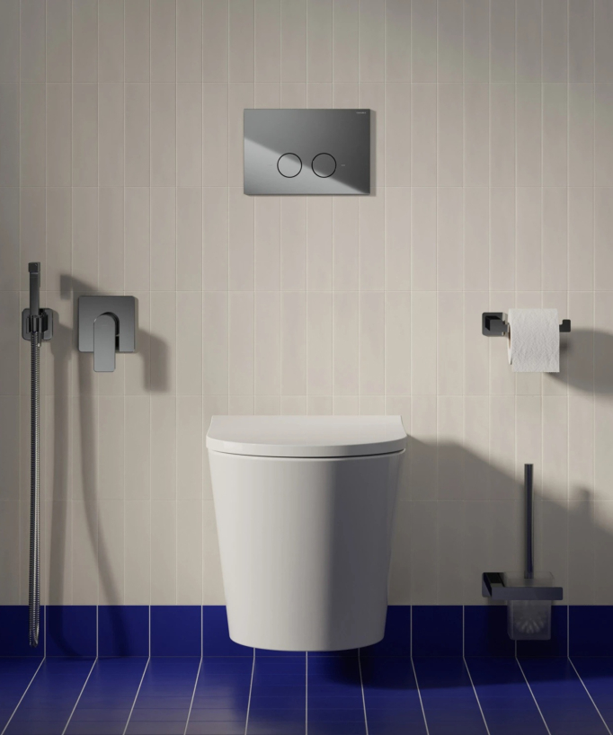 Tampa -  Cuvette de wc murale avec abattant frein de chute Blanc brillant