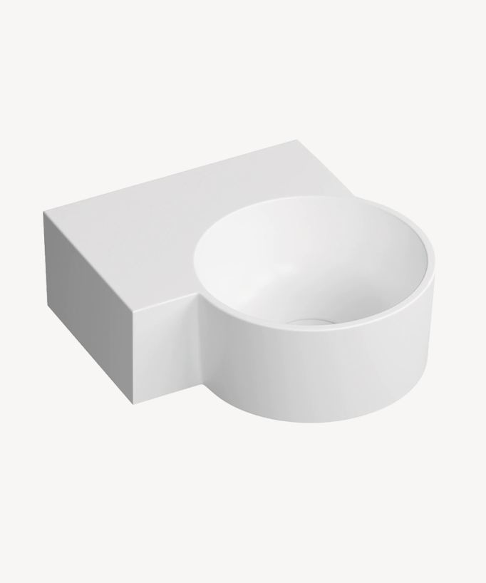 Ovo - Lave-mains suspendu rond Blanc mat