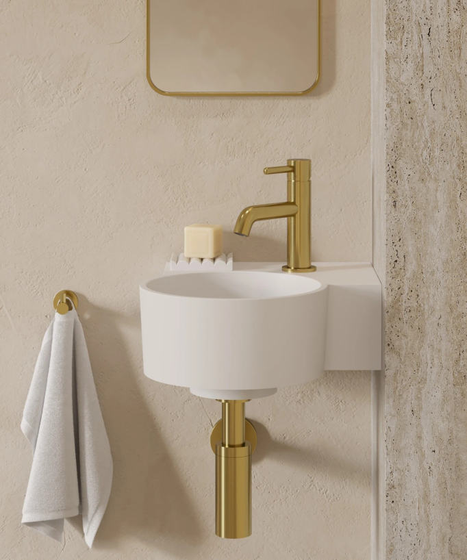 Ovo - Lave-mains suspendu rond Blanc mat