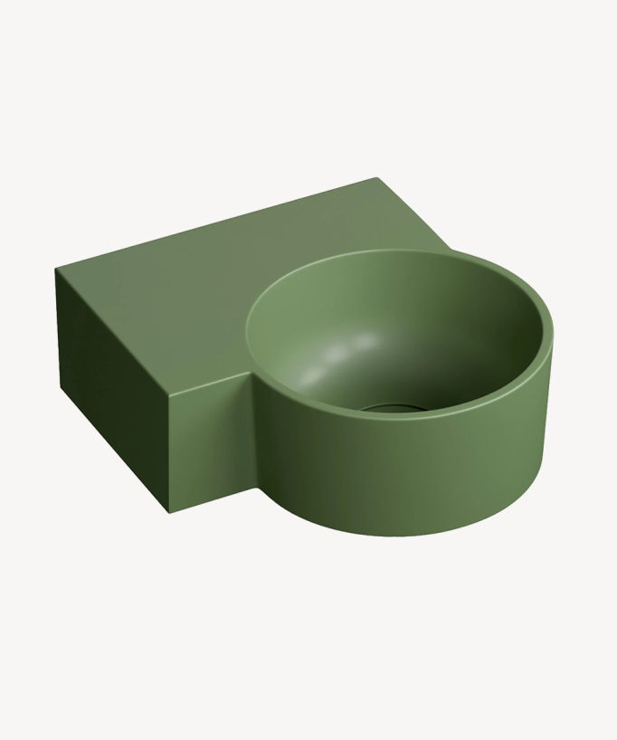 Ovo - Lave-mains suspendu rond Olive
