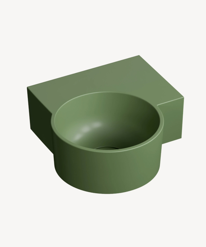 Ovo - Lave-mains suspendu rond Olive