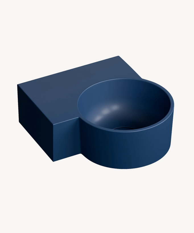Ovo - Lave-mains suspendu rond Bleu