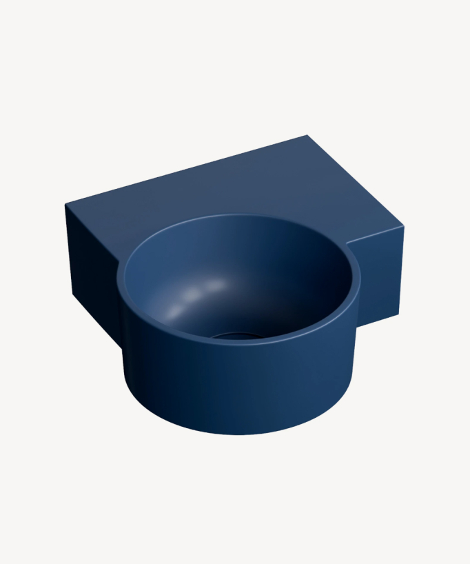 Ovo - Lave-mains suspendu rond Bleu