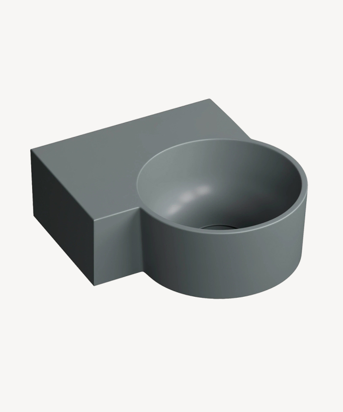 Ovo - Lave-mains suspendu rond Gris
