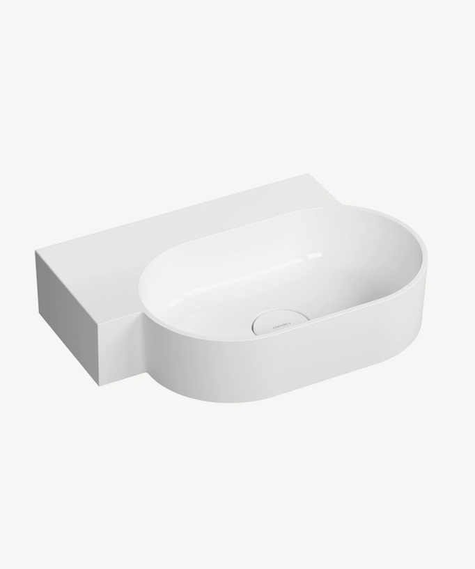 Ovo - Lavabo suspendu - Blanc brillant