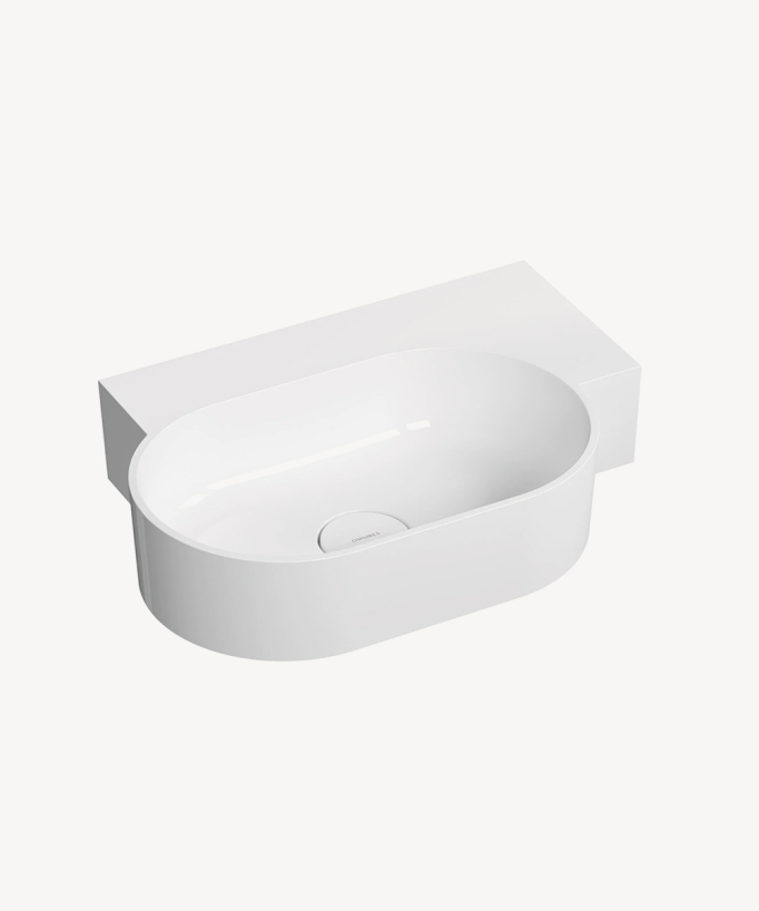 Ovo - Lavabo suspendu - Blanc brillant
