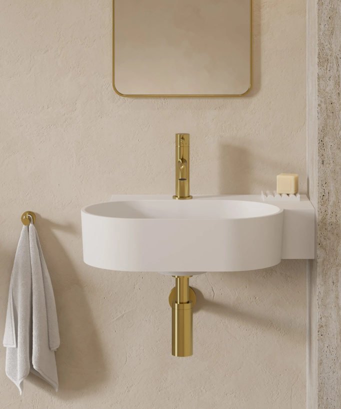 Ovo - Lavabo suspendu - Blanc mat