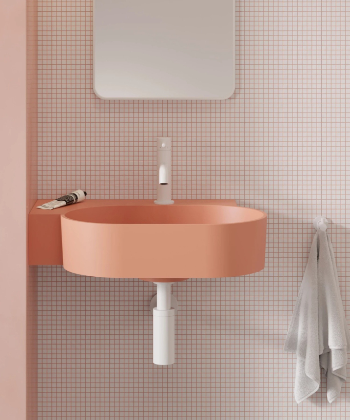 Ovo - Lavabo suspendu - Corail