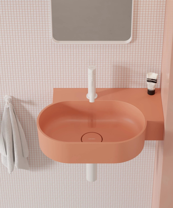 Ovo - Lavabo suspendu - Corail