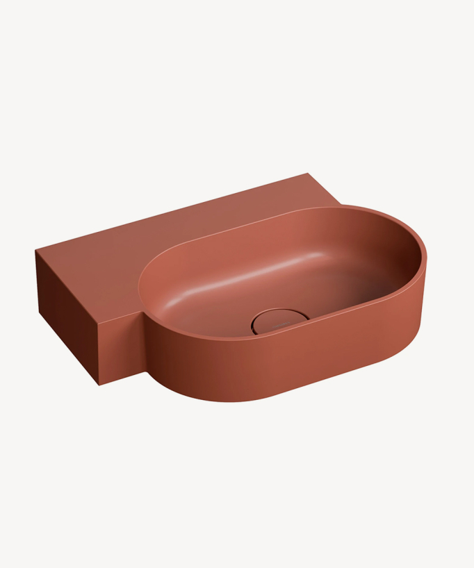 Ovo - Lavabo suspendu -Terracota
