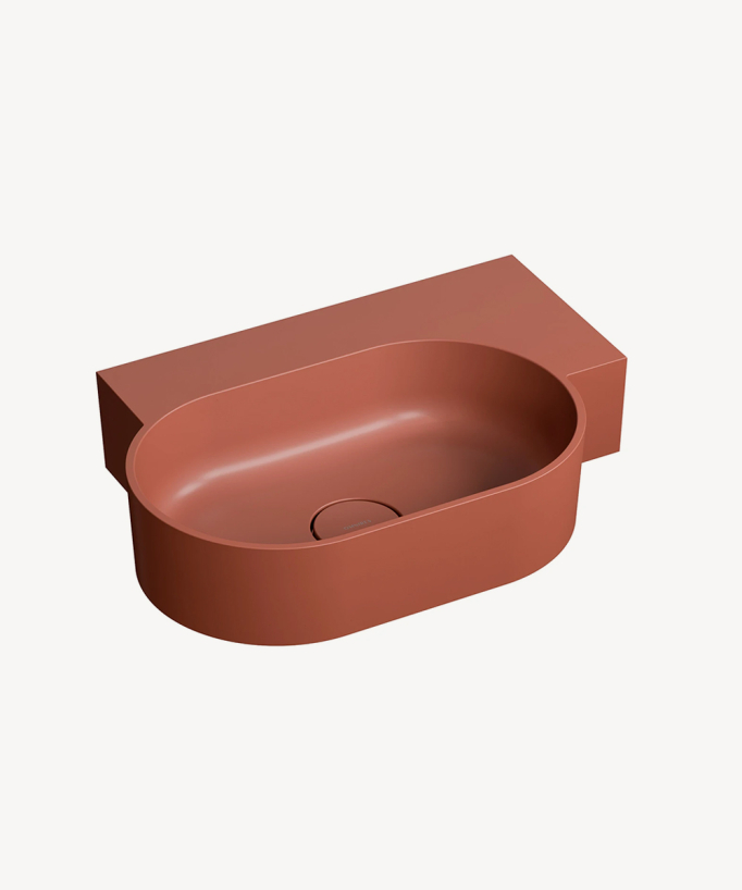 Ovo - Lavabo suspendu -Terracota