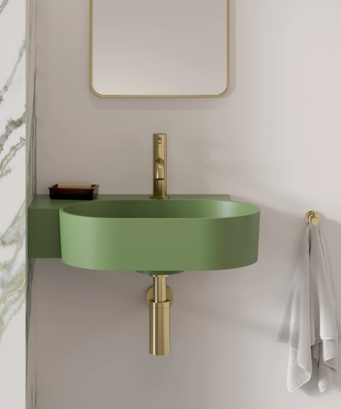 Ovo - Lavabo suspendu - Olive