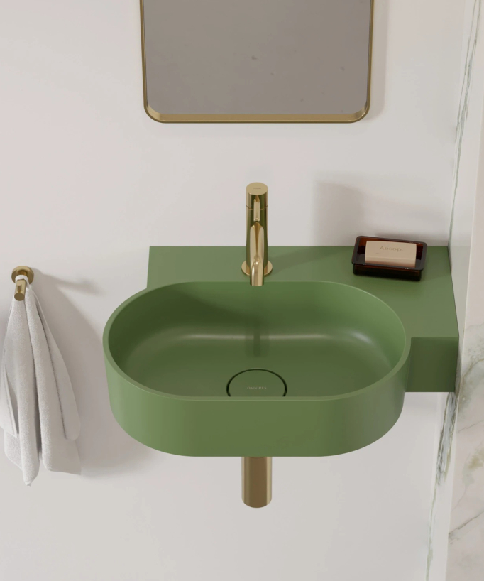 Ovo - Lavabo suspendu - Olive