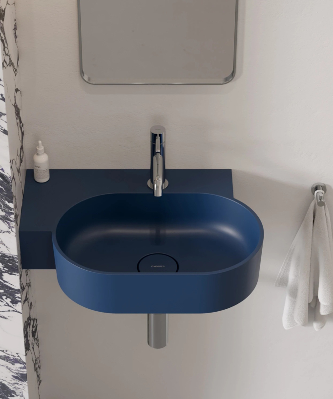 Ovo - Lavabo suspendu - Bleu