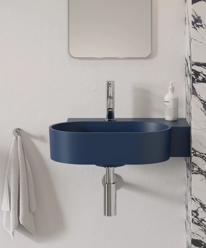 Ovo - Lavabo suspendu - Bleu