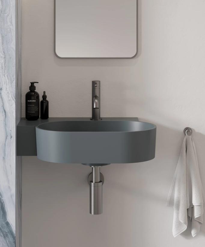 Ovo - Lavabo suspendu - Gris