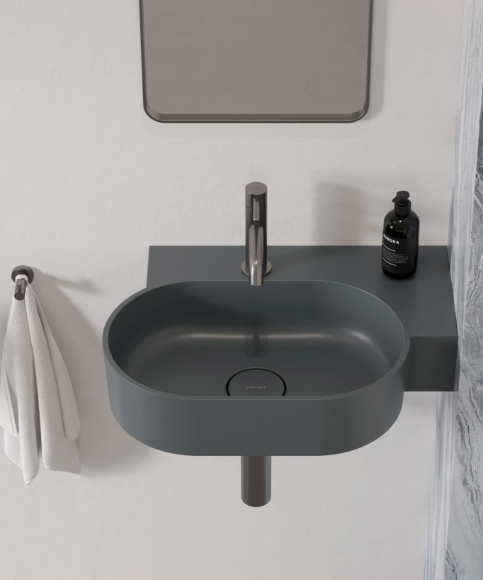 Ovo - Lavabo suspendu - Gris