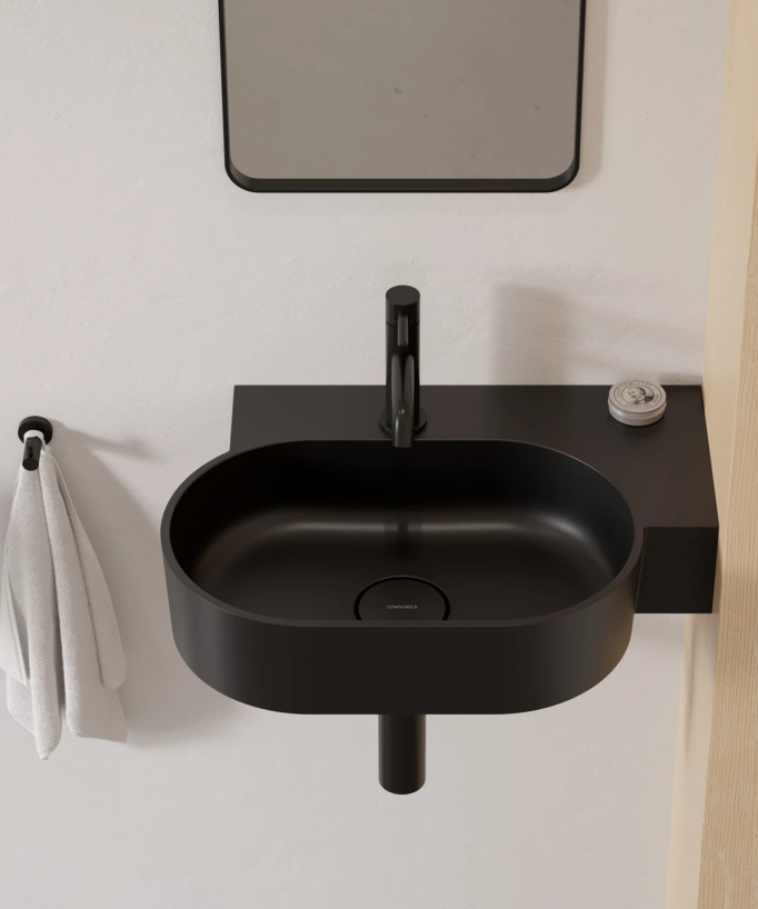 Ovo - Lavabo suspendu - Noir