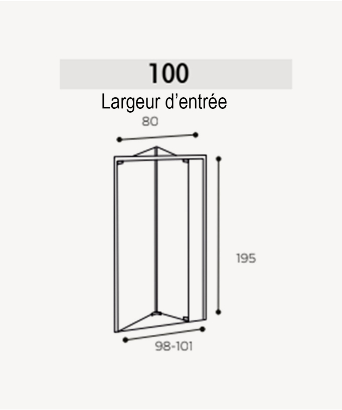 Paroi de douche frontale pliante Chromé, Série Low