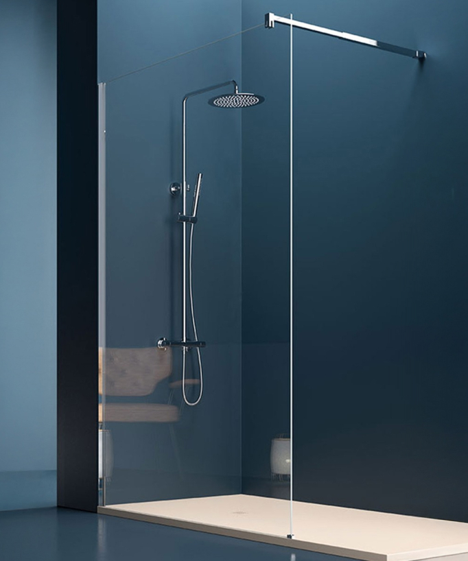 Paroi de douche fixe Chromé, Série Fix