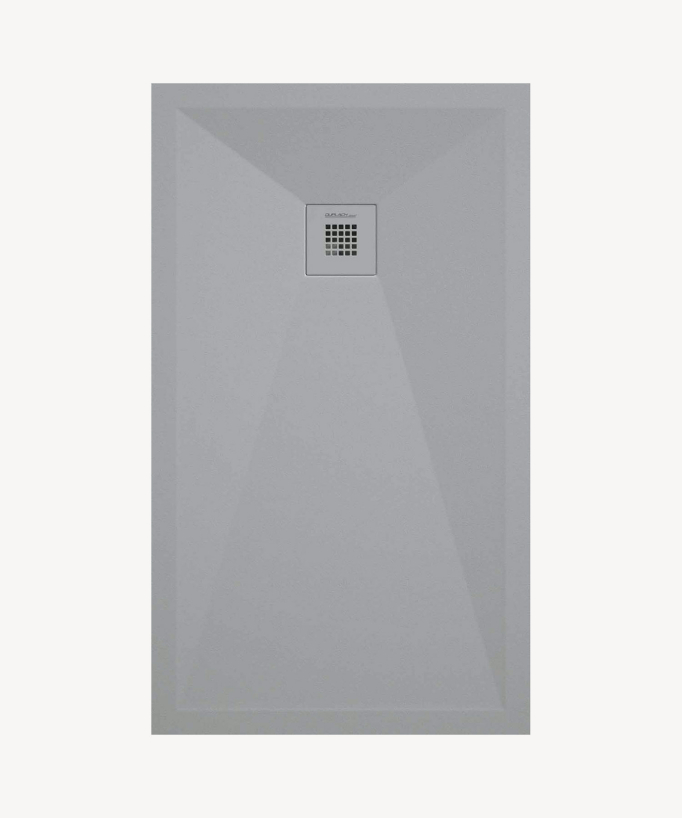 Receveur de douche Gris 7035, finition lisse Stone Plus, grille de couleur