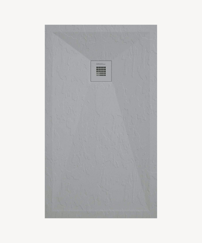 Receveur de douche Gris 7035, finition ardoise Stone Plus, grille de couleur